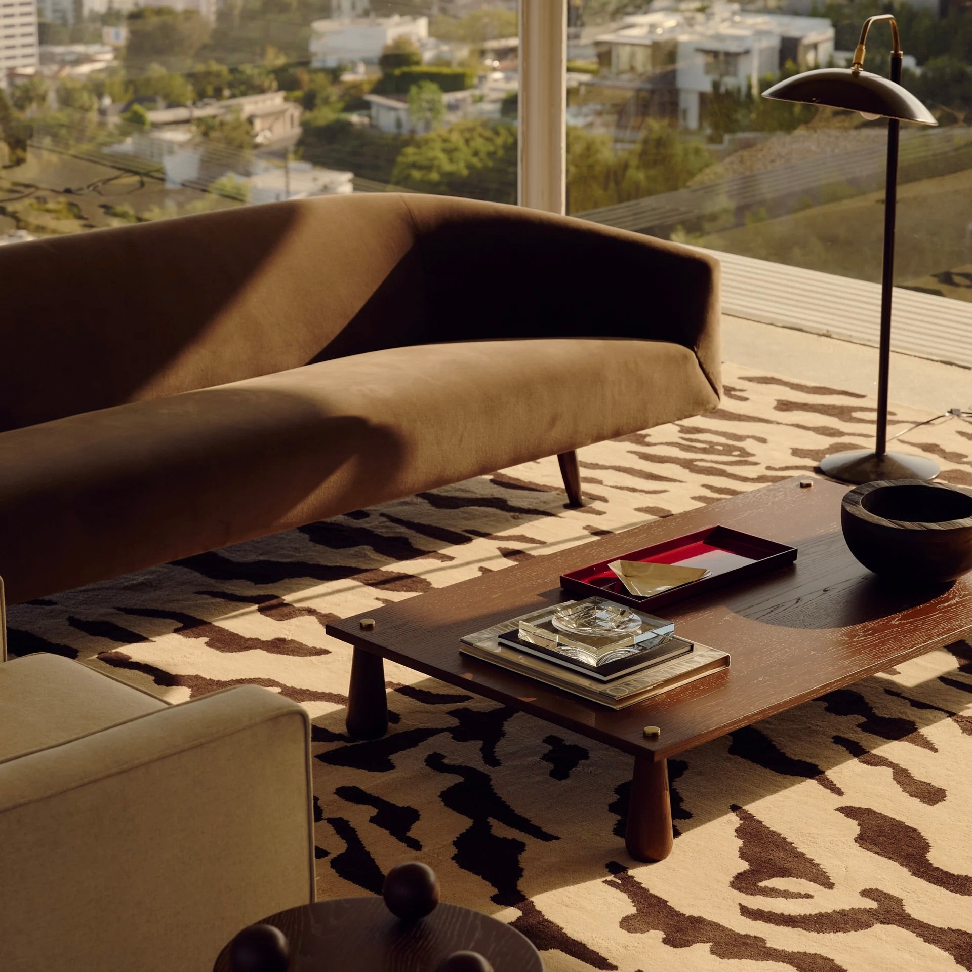 RUGKARI ‎Royal White traditional pure New Zealand wool luxury rug styled in an Indian living room - image 4
