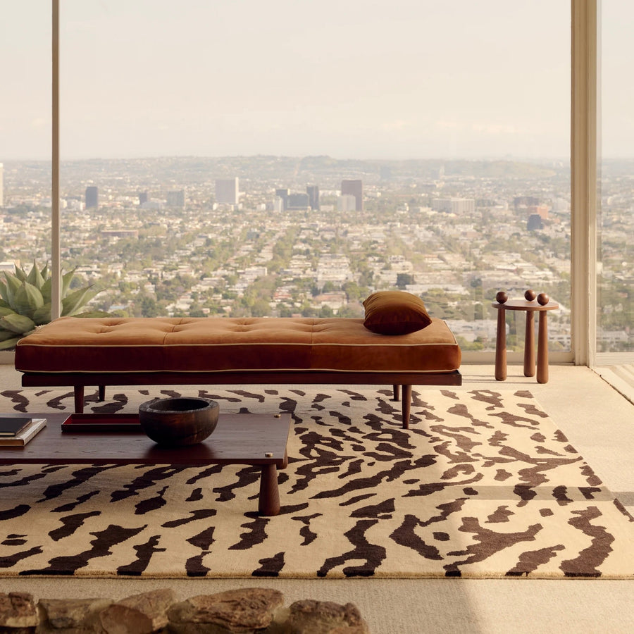 RUGKARI ‎Royal White traditional pure New Zealand wool luxury rug styled in an Indian living room - image 2