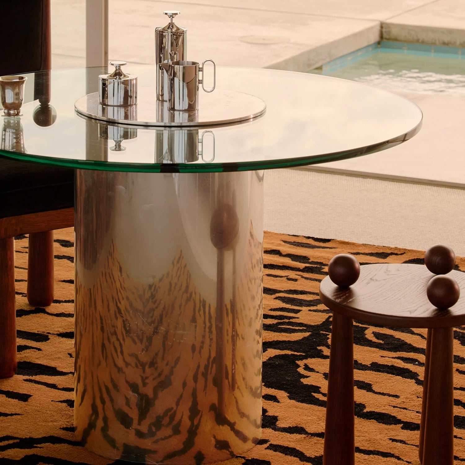 RUGKARI ‎Royal Bengal traditional pure New Zealand wool luxury rug styled in an Indian living room - image 4