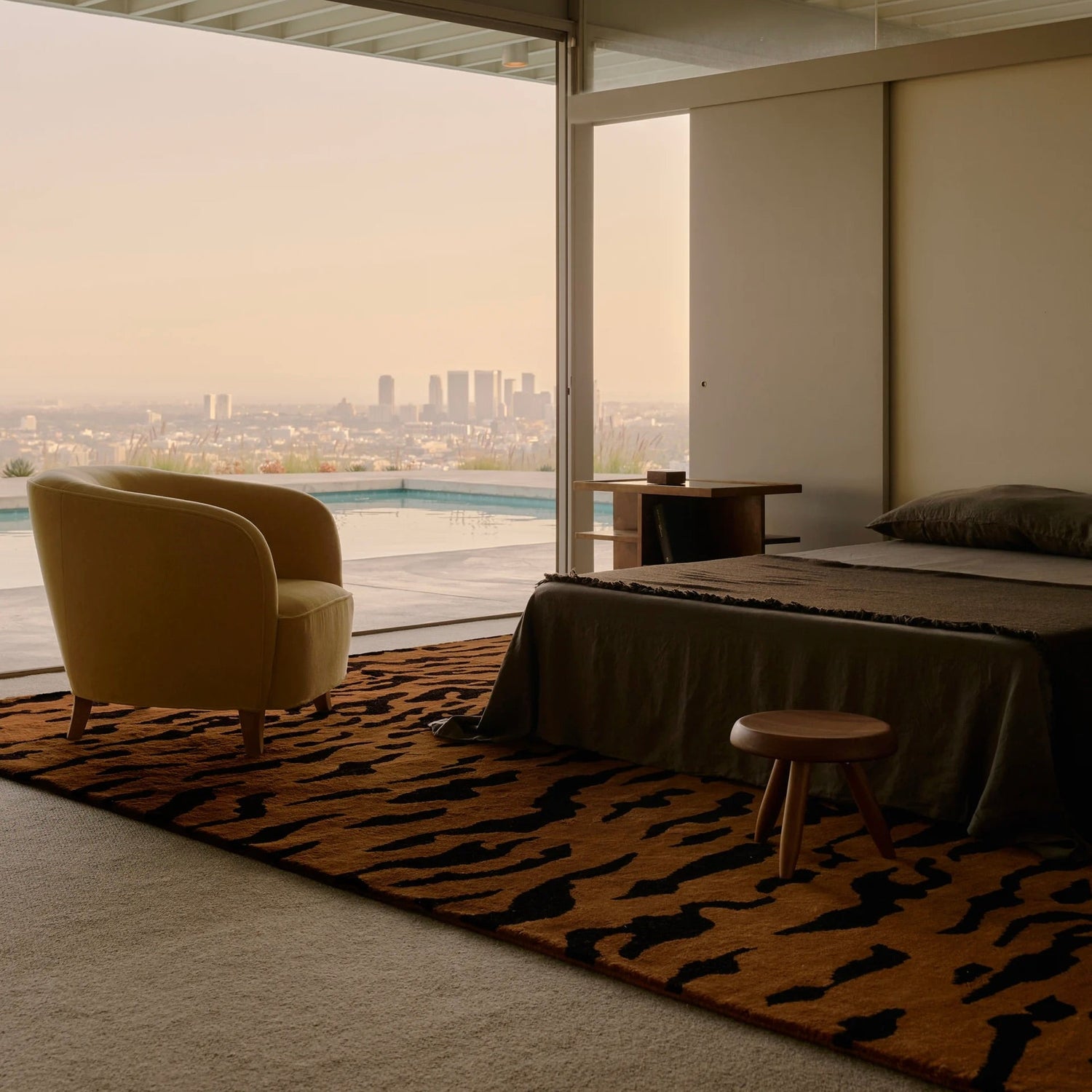 RUGKARI ‎Royal Bengal traditional pure New Zealand wool luxury rug styled in an Indian living room - image 3