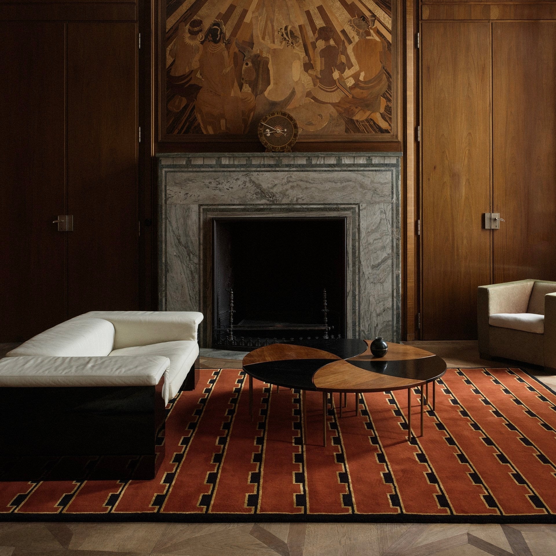 RUGKARI Heritage traditional pure New Zealand wool luxury rug styled in an Indian living room - image 2