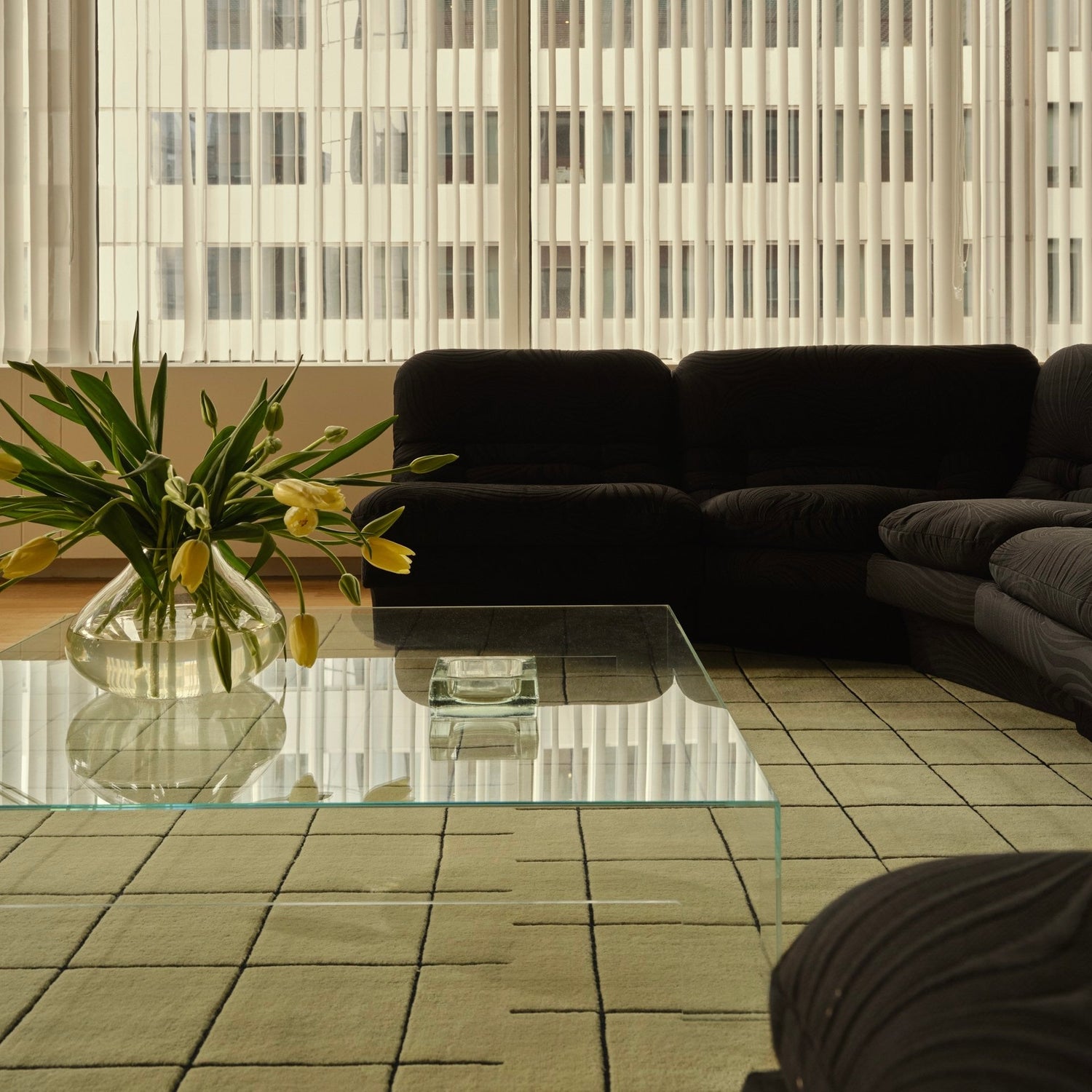 RUGKARI Gridwyn traditional pure New Zealand wool luxury rug styled in an Indian living room - image 2