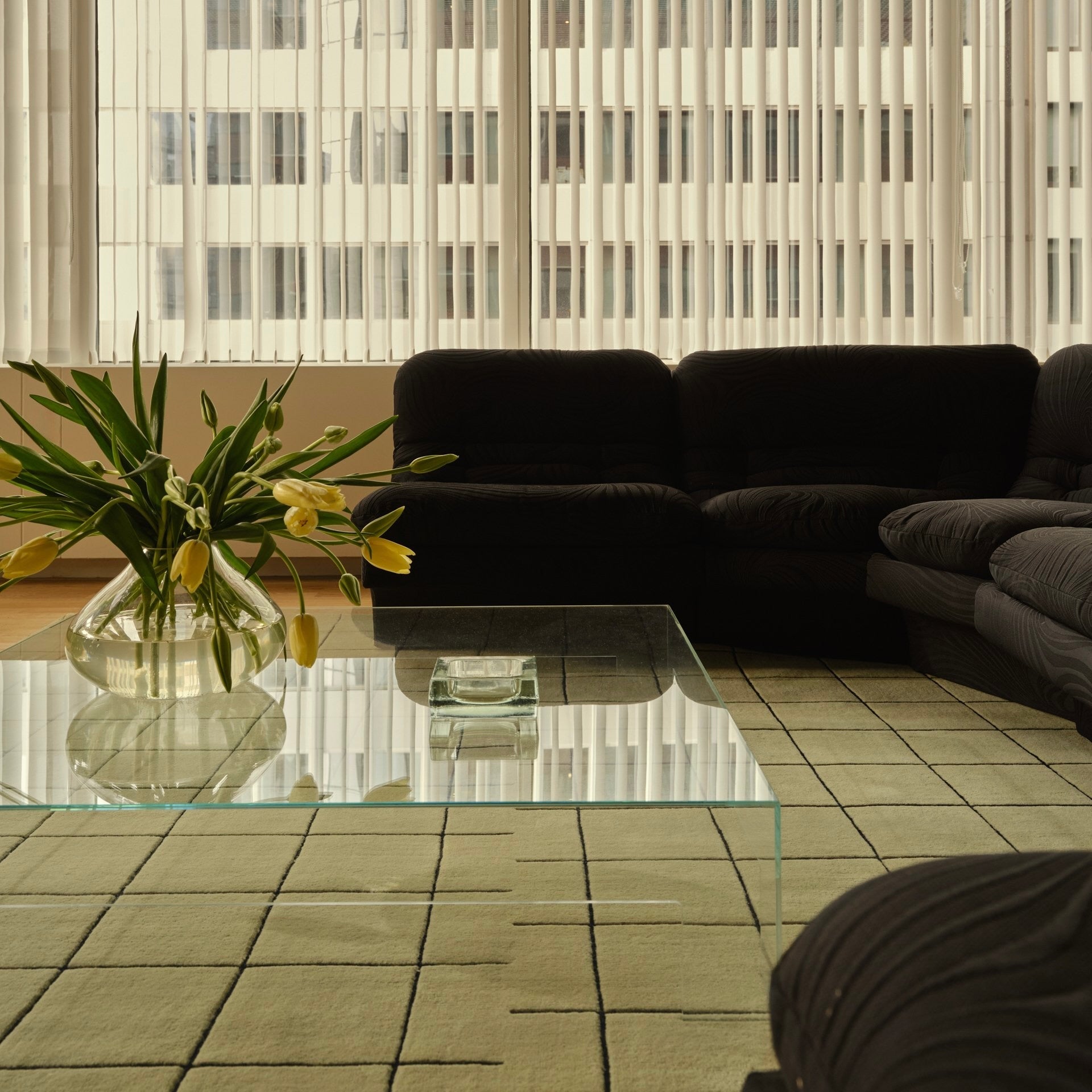 RUGKARI Gridwyn traditional pure New Zealand wool luxury rug styled in an Indian living room - image 2