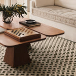 RUGKARI Vestige geometric pure New Zealand wool luxury rug styled in an Indian living room - image 2