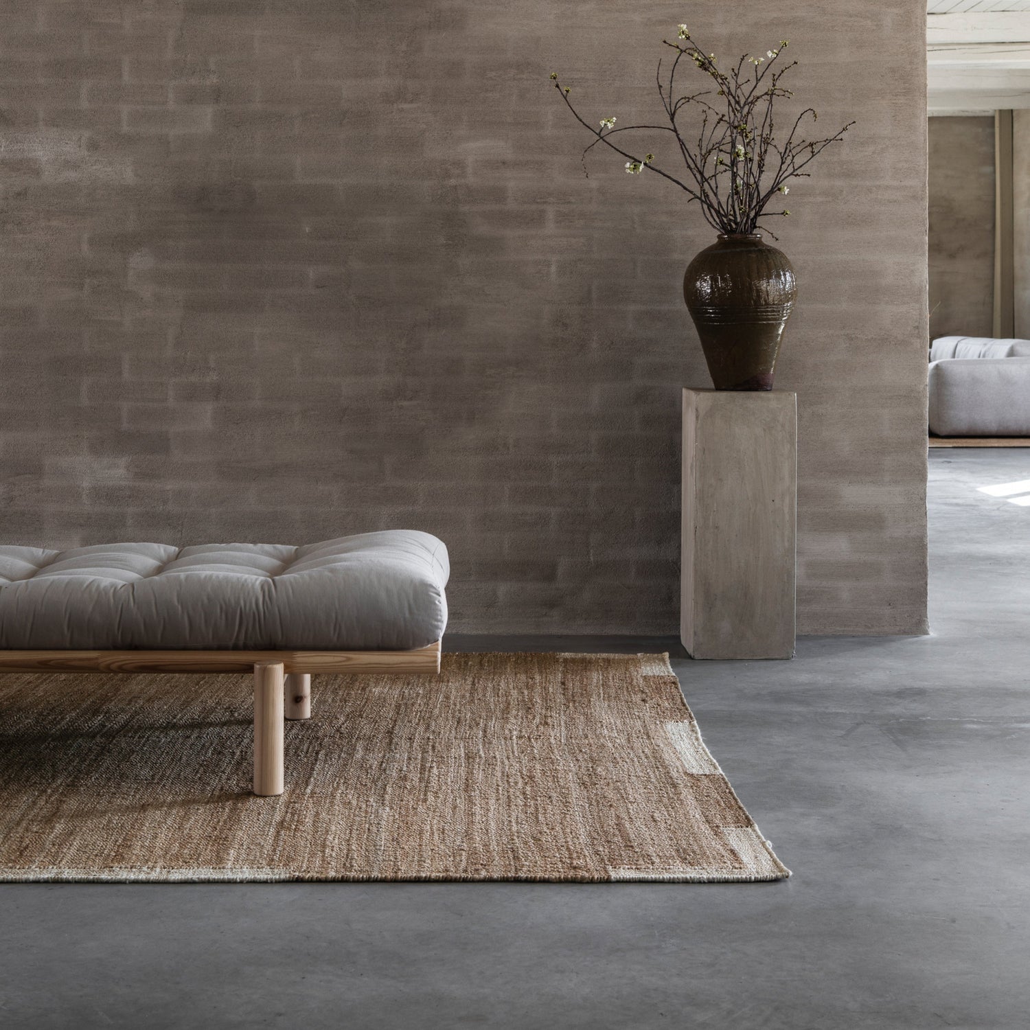 RUGKARI Talud traditional pure New Zealand wool luxury rug styled in an Indian living room - image 2