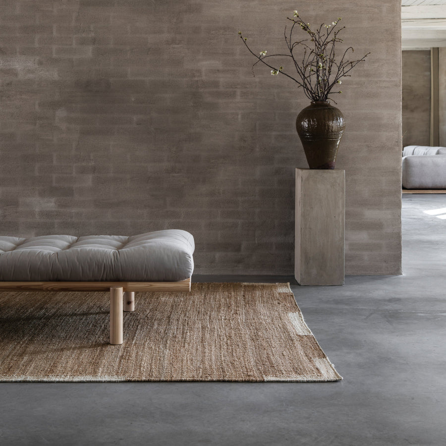 RUGKARI Talud traditional pure New Zealand wool luxury rug styled in an Indian living room - image 2