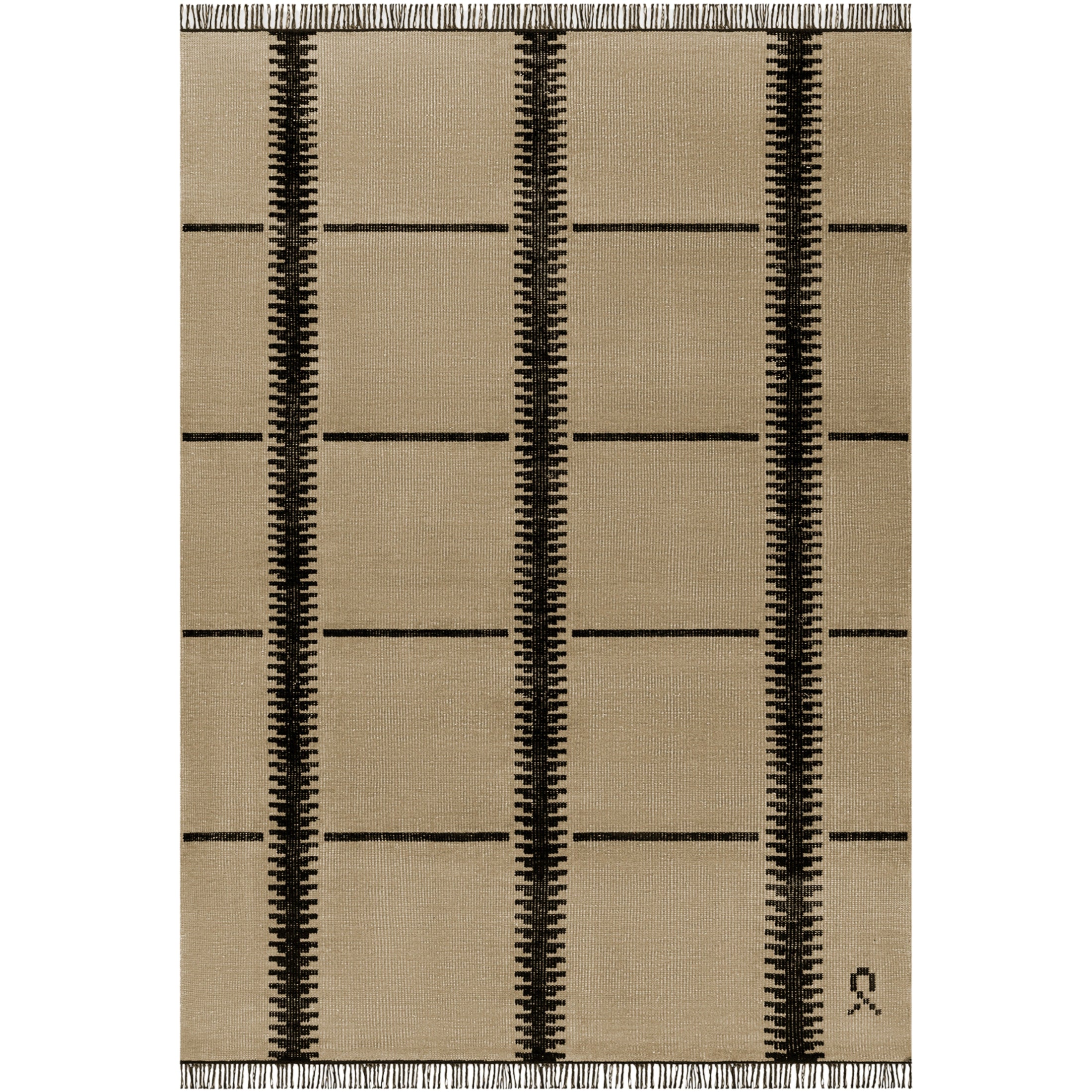 RUGKARI Motif designer pure New Zealand wool luxury rug styled in an Indian living room - image 1