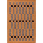 RUGKARI Chronos geometric pure New Zealand wool luxury rug styled in an Indian living room - image 1