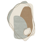 RUGKARI Meandering abstract pure New Zealand wool luxury rug styled in an Indian living room - image 1