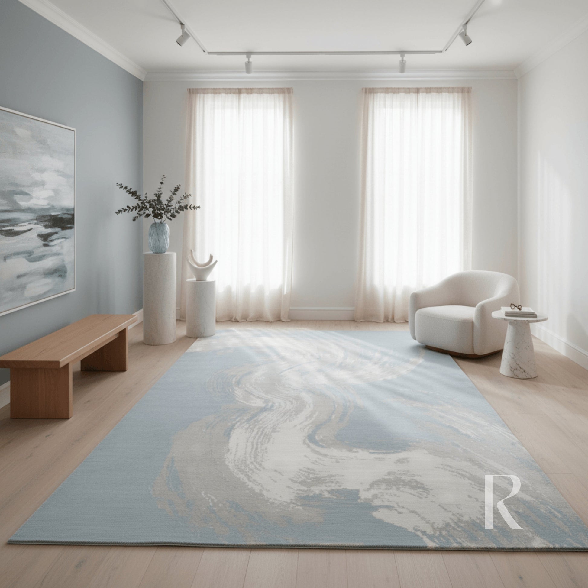 RUGKARI Mistrel traditional pure New Zealand wool luxury rug styled in an Indian living room - image 2