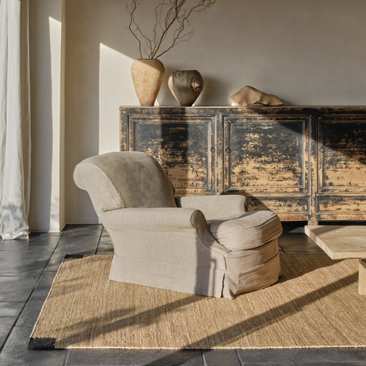 RUGKARI Acre traditional pure New Zealand wool luxury rug styled in an Indian living room - image 2