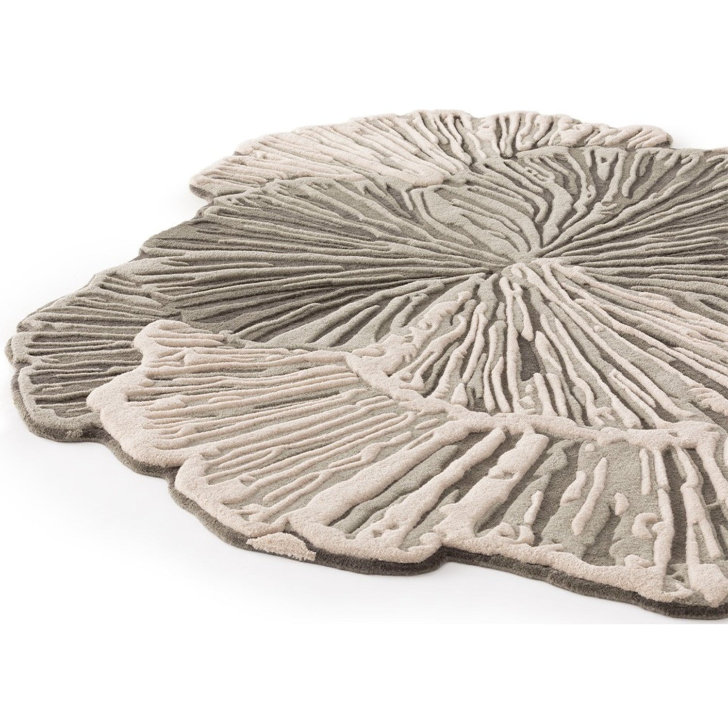 RUGKARI Ruffled geometric pure New Zealand wool luxury rug styled in an Indian living room - image 2