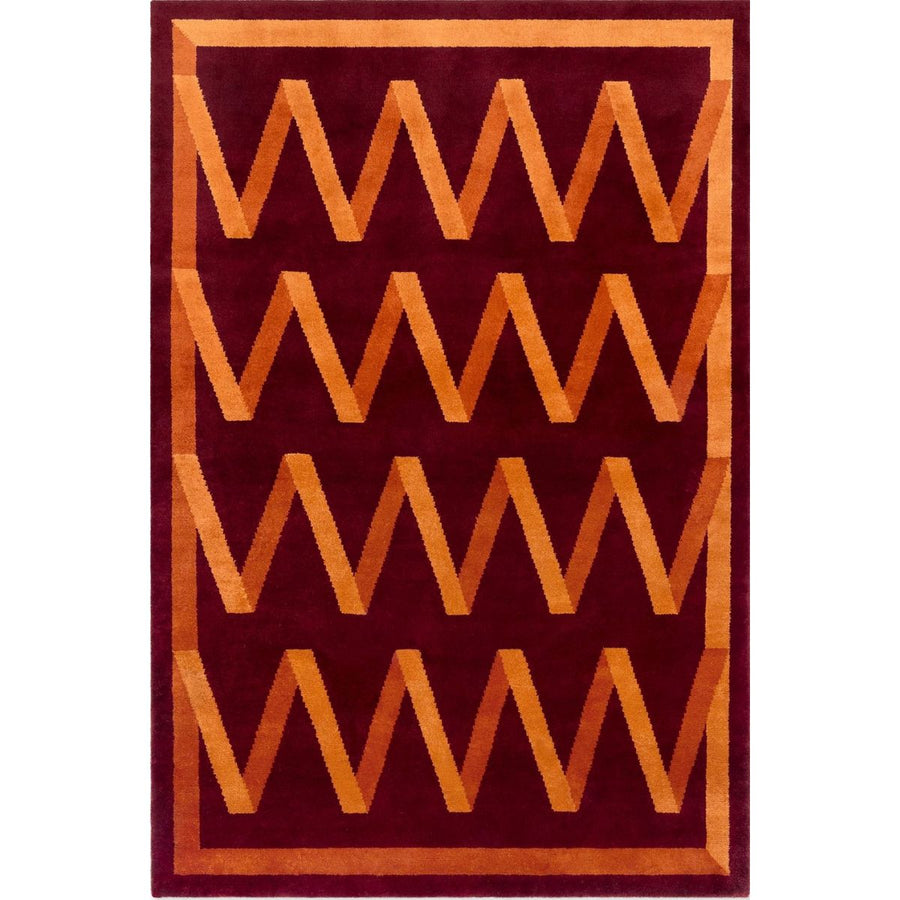 RUGKARI Betel geometric pure New Zealand wool luxury rug styled in an Indian living room - image 1