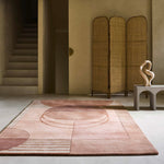 RUGKARI Cosmos geometric pure New Zealand wool luxury rug styled in an Indian living room - image 2