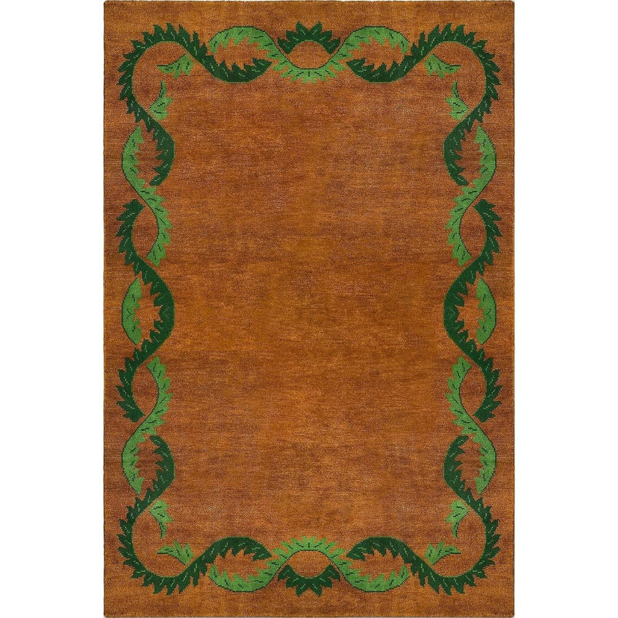 RUGKARI Coco floral pure New Zealand wool luxury rug styled in an Indian living room - image 1