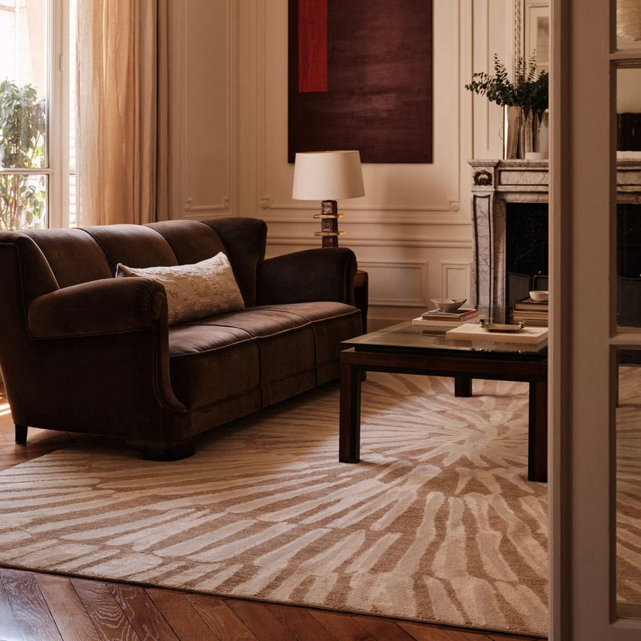 RUGKARI Caecum traditional pure New Zealand wool luxury rug styled in an Indian living room - image 2