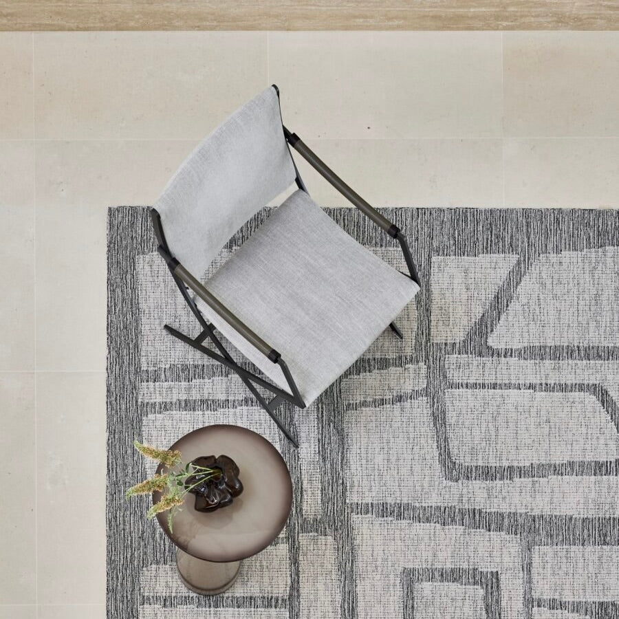 RUGKARI Graphite traditional pure New Zealand wool luxury rug styled in an Indian living room - image 2
