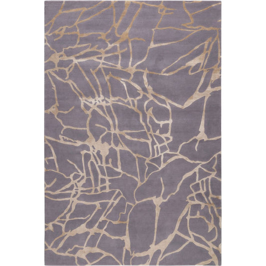 RUGKARI Luxora abstract pure New Zealand wool luxury rug styled in an Indian living room - image 1