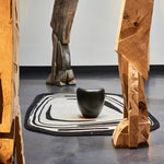 RUGKARI Cadre designer pure New Zealand wool luxury rug styled in an Indian living room - image 2