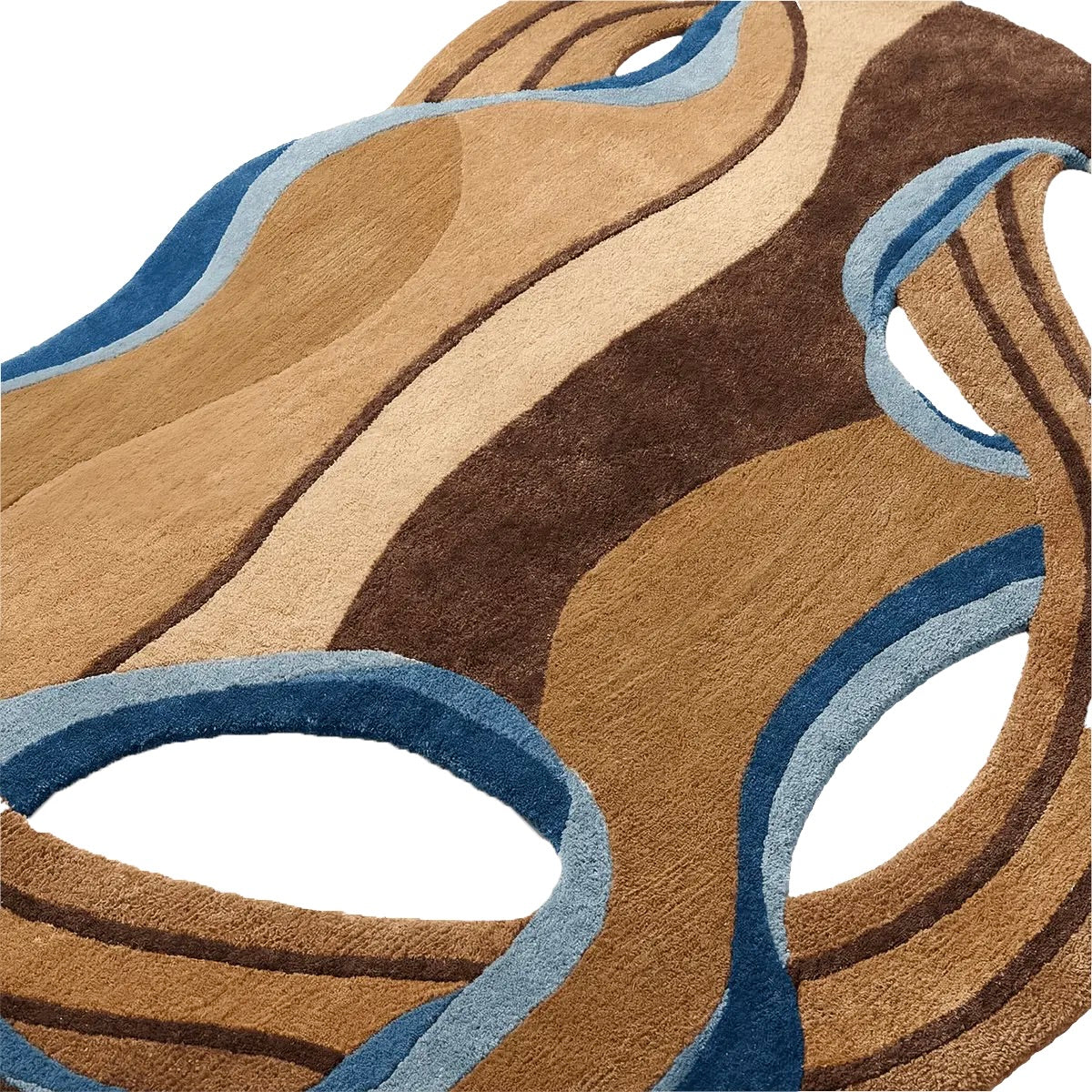 RUGKARI Shoreline traditional pure New Zealand wool luxury rug styled in an Indian living room - image 3