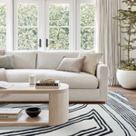 RUGKARI Arctic abstract pure New Zealand wool luxury rug styled in an Indian living room - image 2