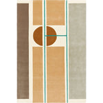 RUGKARI Serene geometric pure New Zealand wool luxury rug styled in an Indian living room - image 1