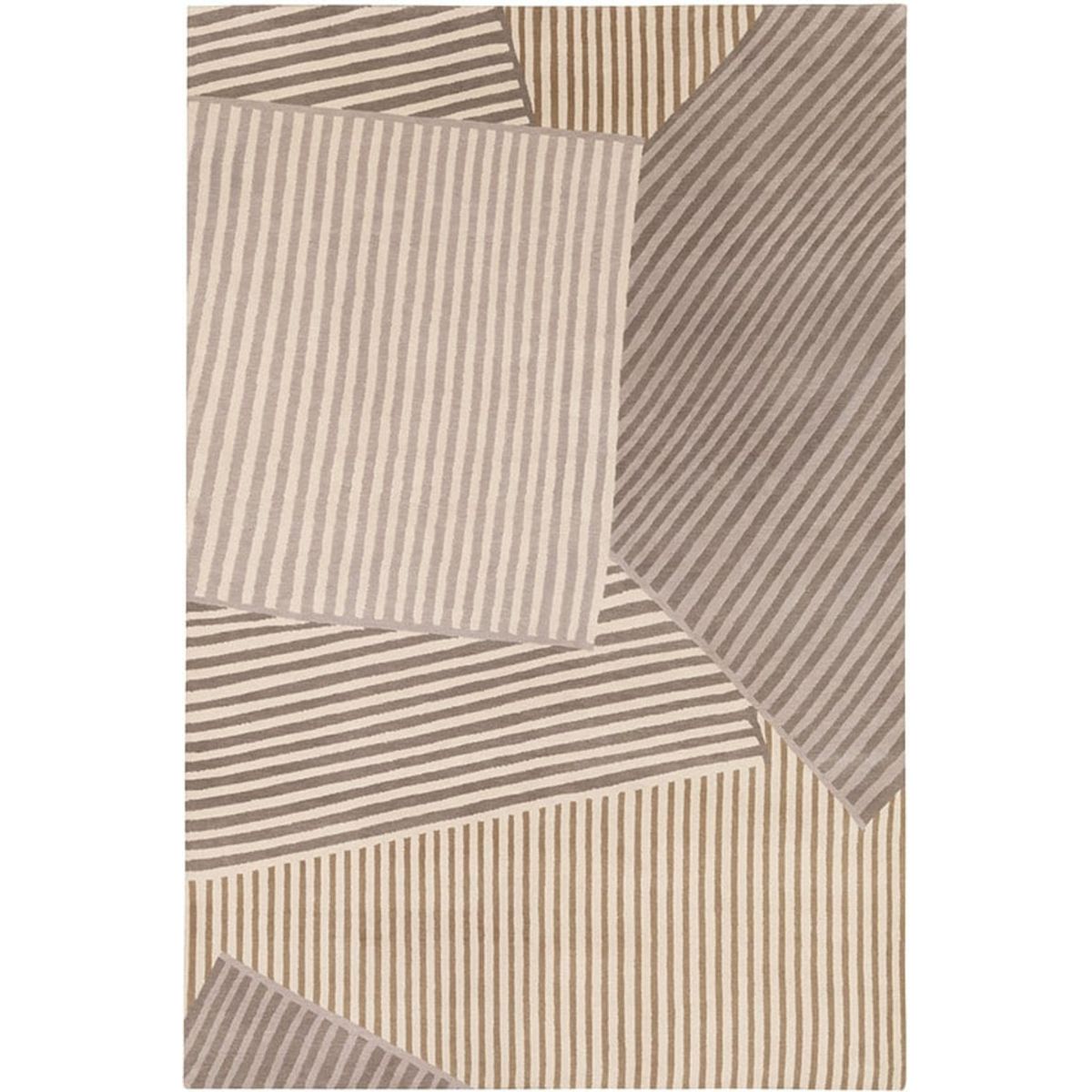 RUGKARI Trellis geometric pure New Zealand wool luxury rug styled in an Indian living room - image 1