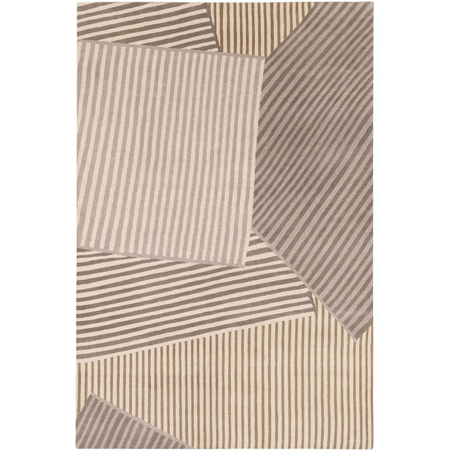 RUGKARI Trellis geometric pure New Zealand wool luxury rug styled in an Indian living room - image 1