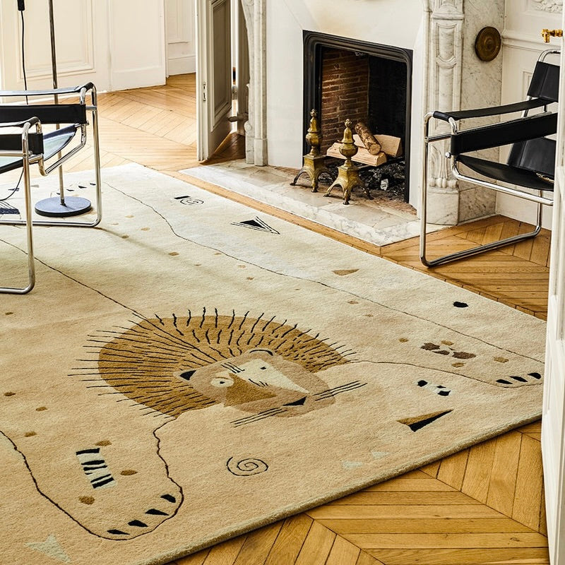 RUGKARI Hunter traditional pure New Zealand wool luxury rug styled in an Indian living room - image 2