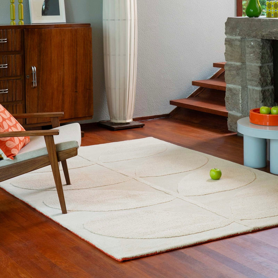 RUGKARI Frost floral pure New Zealand wool luxury rug styled in an Indian living room - image 2