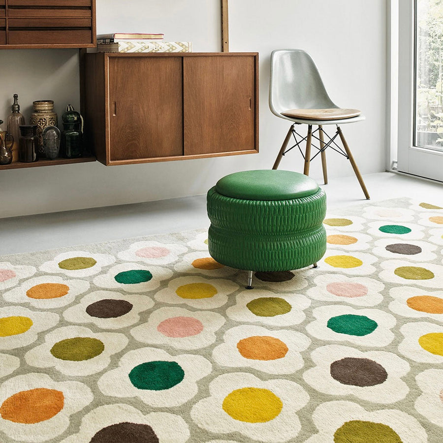 RUGKARI Corsage floral pure New Zealand wool luxury rug styled in an Indian living room - image 2