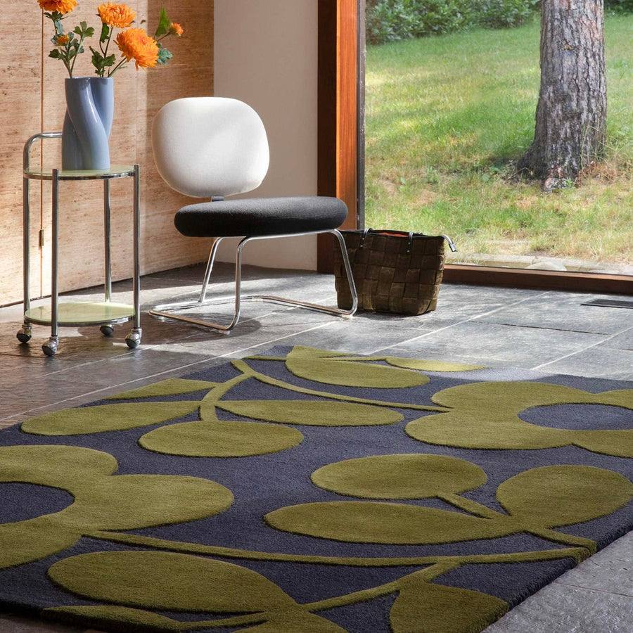 RUGKARI Sanctuary floral pure New Zealand wool luxury rug styled in an Indian living room - image 2