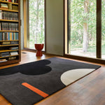 RUGKARI Galactic geometric pure New Zealand wool luxury rug styled in an Indian living room - image 2