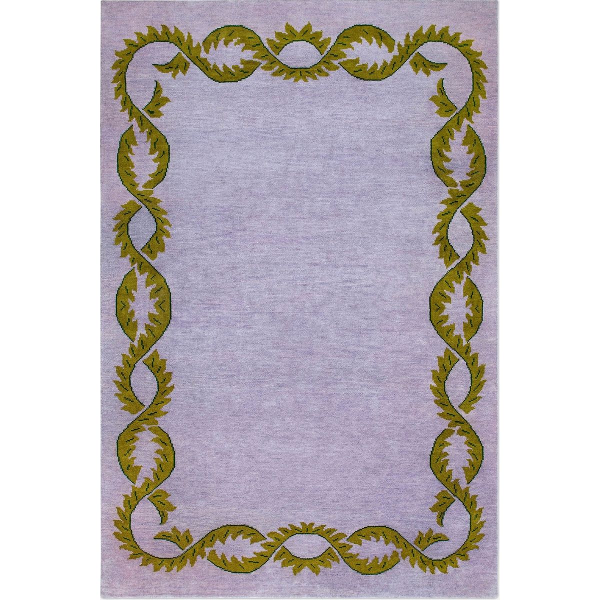 RUGKARI Sapphire floral pure New Zealand wool luxury rug styled in an Indian living room - image 1