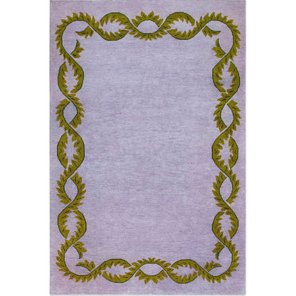RUGKARI Sapphire floral pure New Zealand wool luxury rug styled in an Indian living room - image 1