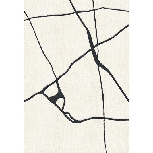 RUGKARI Glacier abstract pure New Zealand wool luxury rug styled in an Indian living room - image 1