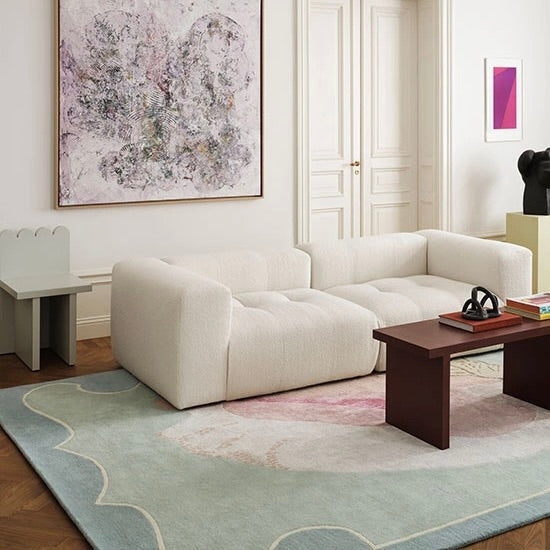RUGKARI Snail traditional pure New Zealand wool luxury rug styled in an Indian living room - image 2