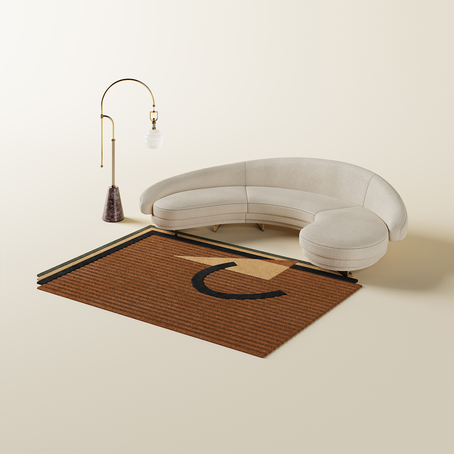 RUGKARI Bowrai traditional pure New Zealand wool luxury rug styled in an Indian living room - image 2