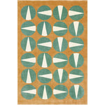 RUGKARI Rhythm geometric pure New Zealand wool luxury rug styled in an Indian living room - image 1