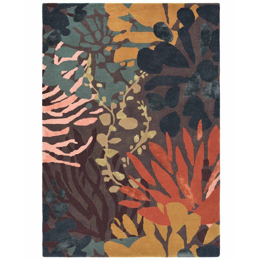 RUGKARI Paradise floral pure New Zealand wool luxury rug styled in an Indian living room - image 1