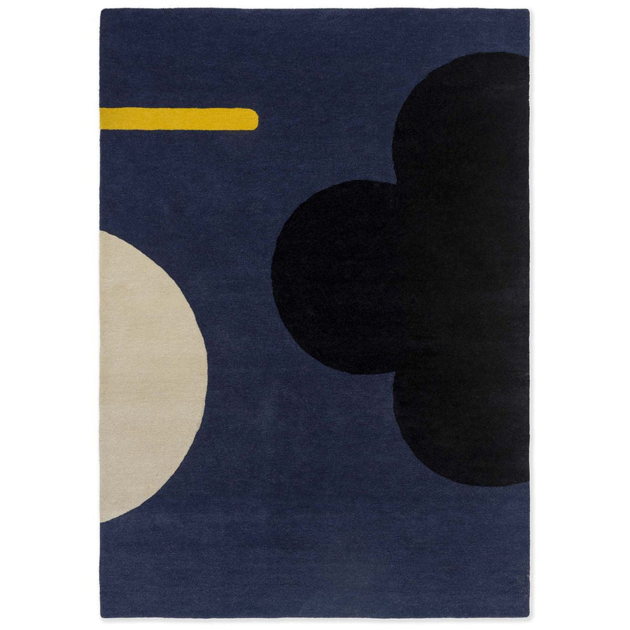 RUGKARI Regal geometric pure New Zealand wool luxury rug styled in an Indian living room - image 1