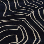 RUGKARI Mirage abstract pure New Zealand wool luxury rug styled in an Indian living room - image 2
