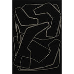 RUGKARI Ebony abstract pure New Zealand wool luxury rug styled in an Indian living room - image 1