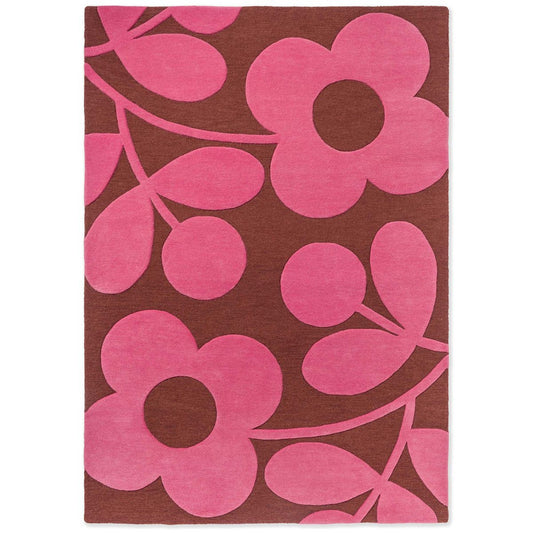 RUGKARI Flamingo floral pure New Zealand wool luxury rug styled in an Indian living room - image 1