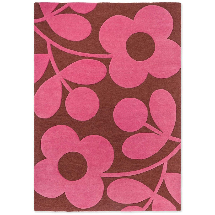 RUGKARI Flamingo floral pure New Zealand wool luxury rug styled in an Indian living room - image 1