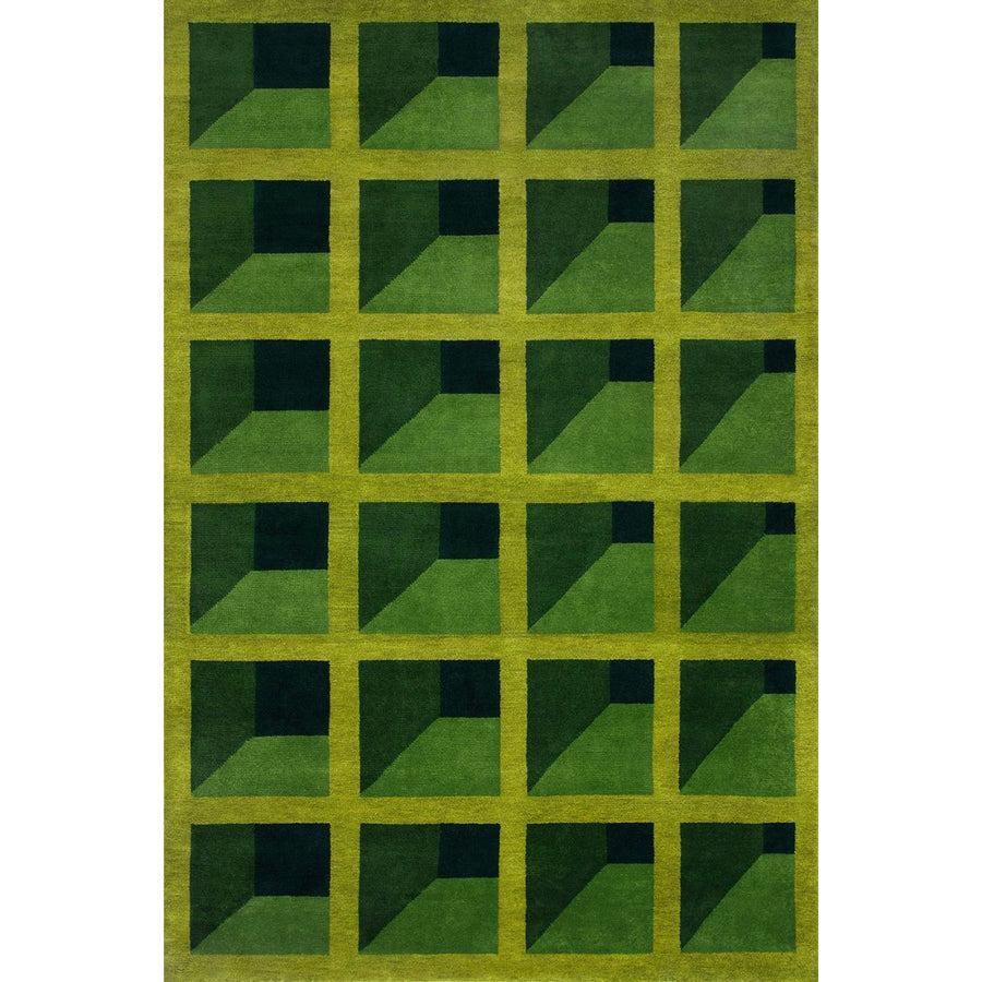 RUGKARI Eurus geometric pure New Zealand wool luxury rug styled in an Indian living room - image 1