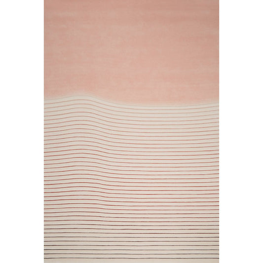RUGKARI Mist abstract pure New Zealand wool luxury rug styled in an Indian living room - image 1