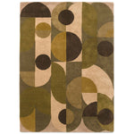 RUGKARI Lush geometric pure New Zealand wool luxury rug styled in an Indian living room - image 1