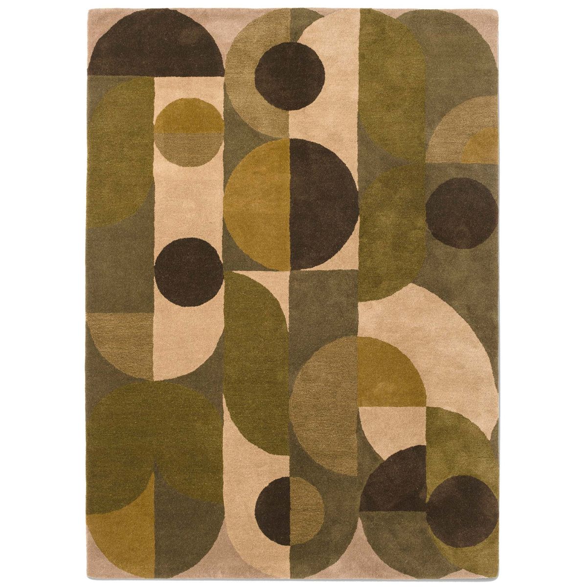 RUGKARI Lush geometric pure New Zealand wool luxury rug styled in an Indian living room - image 1