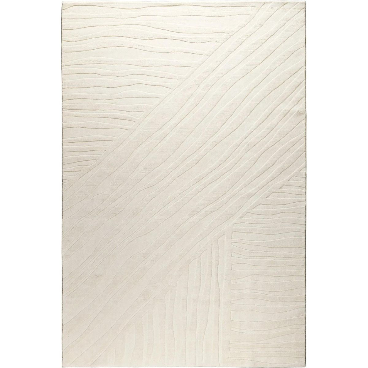 RUGKARI Minimalist solid pure New Zealand wool luxury rug styled in an Indian living room - image 1